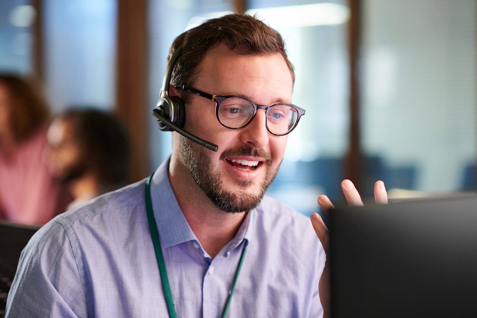 Call center worker